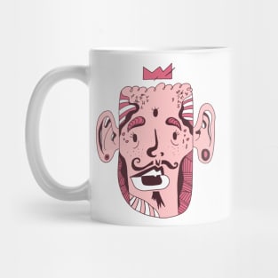 Pink and White Strange King Pierre Mug